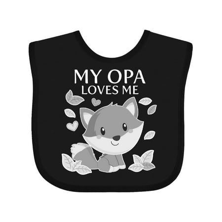 

Inktastic My Opa Loves Me- Little Fox Gift Baby Boy or Baby Girl Bib