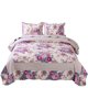 thumbnail image 2 of Colcha acolchada en la cama, edredón de algodón con estampado Floral, cobertor de retazos, manta de tamaño Queen, Cubrecam, 3 piezas, 2 of 5