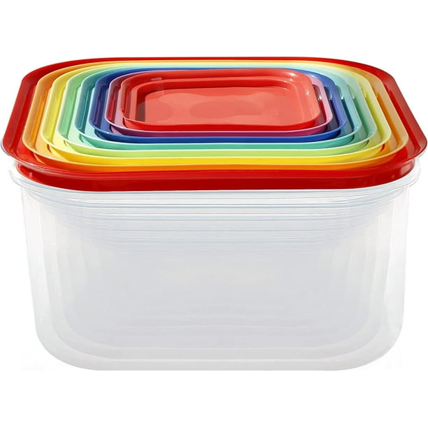 4ALL Food Storage Containers Set,BPAFree Plastic Containers for Pantry