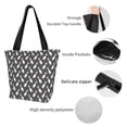 thumbnail image 4 of Fotbe Bowling Pins Bolsa de Playa con Estampado, Bolsa de Hombro, Bolsa de Mano Espaciosa, Bolsa de Viaje Ligera, Bolsa de Compras Versátil, 4 of 6