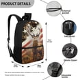 thumbnail image 2 of ZUXONGSY Elk American Flag Hunting Forest Print Backpack Bag for Girls Boys Kids 3 Pack School Bag with Lunch Box Pencil Case Set Middle High School Bookbag Travel Daypack Satchel Shoulder Bags, 2 of 6
