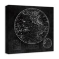 thumbnail image 2 of Creative Products Round World Map Black 16x16 Canvas Wall Art, 2 of 5