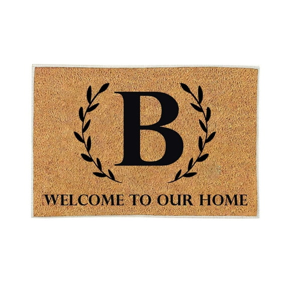 Welcome Mat Outdoor Initial Door Mat Capital B Outdoor Mats for Patio Waterproof Personalized Home Decor 16x24IN Summer Door Mats Coir Door Mat Entryway Mats for Home Front or Back Entrance