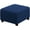Dark Blue, variant on Vireellx Jacquard Ottoman Cover , Stretch Slipcovers Footstool Covers with Elastic Bottom, Fabric Ottoman Slipcover Washable