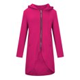 thumbnail image 5 of Atogsazn Children Girl Zip Up Jacket Kid Casual Long Sleeve Hooded Jacket Spring Fall Clothes Fashion Hot Pink 11-12 Years, 5 of 5