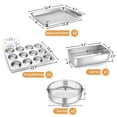 thumbnail image 2 of Vesteel 6 Piece Bakeware Set, Stainless Steel Baking Pans set for Oven, Include 8-Inch Cake Pan/Rectangle Baking Cookie Sheet/Muffin/Loaf Pan, Non-Toxic & Heavy Duty, Dishwasher Safe, 2 of 6