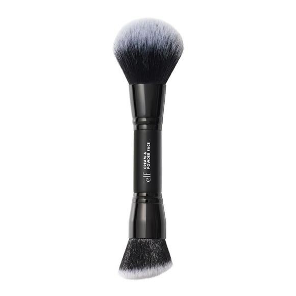 Brocha de maquillaje e.l.f., crema y polvo de doble punta, vegana