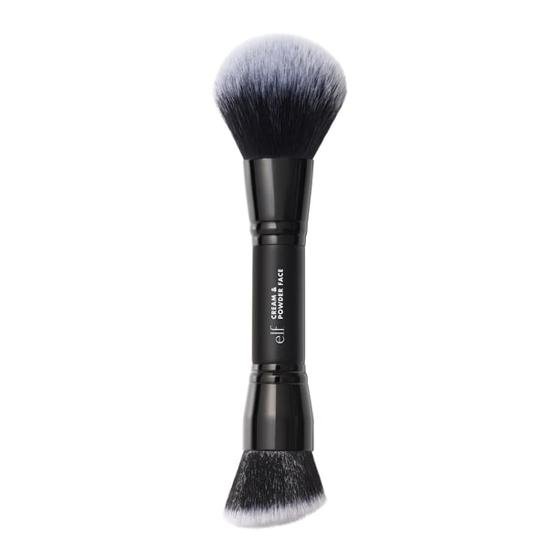 Brocha de maquillaje e.l.f., crema y polvo de doble punta, vegana