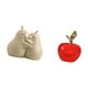 thumbnail image 5 of Sujetalibros de cerámica con forma de pera abrazada, fina artesanía, adorno para estantería, estatua, decoración del hogar, figura de cerámica, fruta, 5 of 8