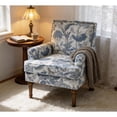 thumbnail image 2 of Accent Chair, Floral Armchair, Nailhead Trim, Red and white Decor, Solid Wood Legs, Farmhouse Furniture, Upholstered Slipper Chair, Side Chair, Traditional Print, Wayfair Living Room.   WL, 2 of 11