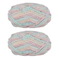 thumbnail image 1 of 2 Ovillos Suave Terciopelo Hilo Chenille Hilo 2x100g/7.1oz 174 Yardas Total Longitud #6 Súper Voluminosa Poliéster Manta Hilo para Ganchillo Tejer Guantes Bufanda, 1 of 7