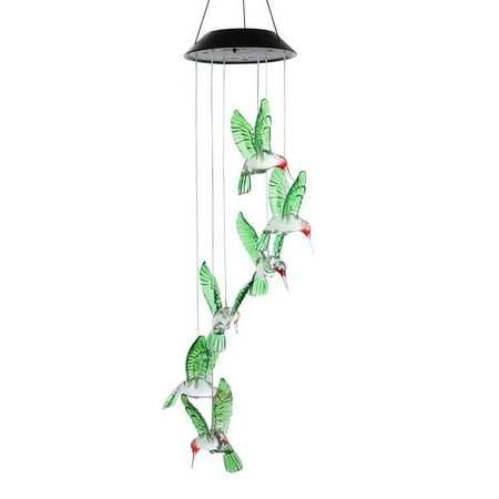 

Zlekejiko Wind for Lighting Changing LED Wind Solar Hummingbird Gardening Color Chime LED light