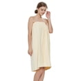 thumbnail image 4 of Toptie Women's Cotton Terry Spa Shower Bath Towel Wrap-Light Yellow-S/M, 4 of 6