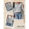 thumbnail image 7 of Nlife Women Lace Patchwork Crew Neck Long Sleeve Ribbed Top, 7 of 7