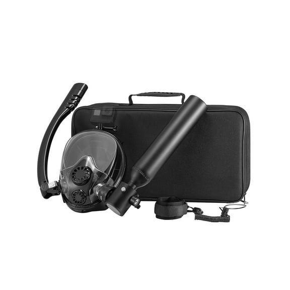 VEVOR Scuba Tank,0.5L Portable Scuba Diving Tank,Diving Oxygen Cylinder Supports 5-10 Minutes Underwater Breathing,98.43 ft Diving Depth, Lung Tank Kit with Snorkel Mask for Underwater Exploration