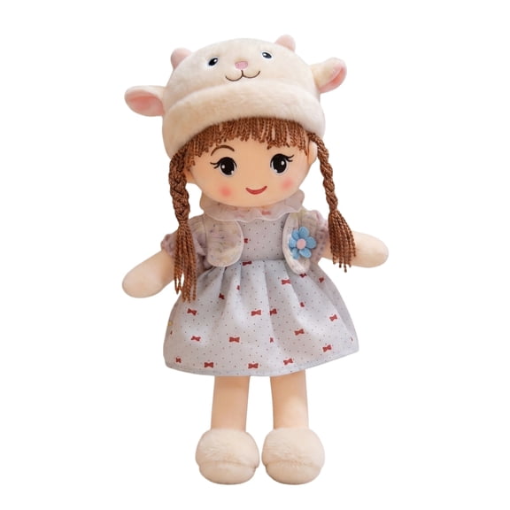 Girl Toys 18 Inch Blue Lamb Stuffed Animal Plush Student Doll with Dress Up Single Pack
