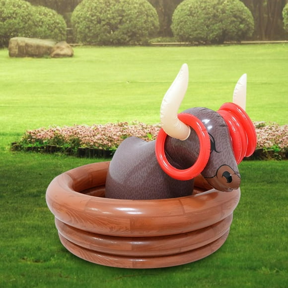 Toro de agua inflable Rolador de hielo Recipiente de bebidas de regalo portátil, contenedor de servidor de bebidas para la playa de la piscina al aire