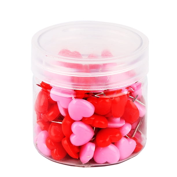 Forma de corazón Pasador Pasadores DIY Accesorios decorativos DIY Pasador de posición fija multifuncional para la oficina de la escuela de hogar Tablero de corcho 150 piezas Noticed HA012420-00B