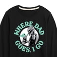 thumbnail image 3 of The Mandalorian - Where Dad Goes I Go Long Sleeve Graphic T-Shirt, 3 of 5