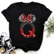 thumbnail image 3 of Ropa de verano de manga corta de Disney para niños, camisetas de algodón con estampado de letras de Minnie Mouse, camisetas de la AZ para niños, camisetas Y2k para niños y niñas, 3 of 5