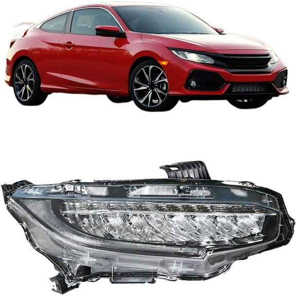 labwork LED Headlight Headlamp Replacement for 2016-2019 Honda Civic Right Passenger Side HO2503176 ‎33100TBAA11