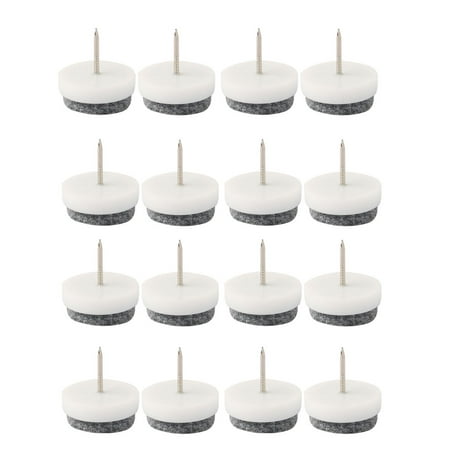 16 Linear Feet - Table Chair Furniture Feet Leg Floor Protector Felt Pad Nail 24mm Dia Pack of 16