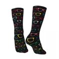 thumbnail image 4 of Colorful Glasses Stockings Hipster Eyeglasses Socks High Quality Gothic Socks Autumn Clim, 4 of 7