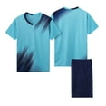 thumbnail image 5 of Qingpeng Toddler Boys Soccer Set Quick Dry Outfits for Boys Short Sleeve T-shirt, 5 of 6