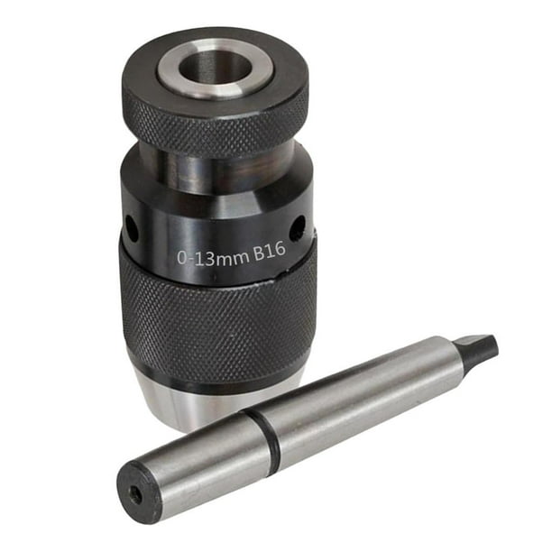 0 13mm MK2 Cone Drill Chuck Steel Lathe Tool Auto Tighten Accurate