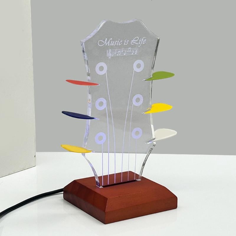 CEORPER Electric Guitar Pick Stand 7 Color Guitar Pick Display with Base for Storage