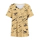 thumbnail image 4 of Blusas de Manga Corta para las Mujeres con Cuello en V Impreso Suéter Casual Top, Blusas para las Mujeres Casual, 4 of 4