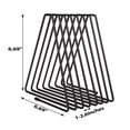 thumbnail image 3 of Aspire Book Holder 7 Slots File Holder for Magazine Metal Wire Desktop Black Book Organizer Adjustable Triangle Display Rack, 3 of 8