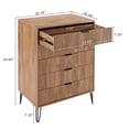 thumbnail image 2 of DUMBO 5-Drawer Tall Dresser from Engineered Wood in Golden Brown, 2 of 4