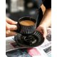 thumbnail image 4 of Tazas y platillos de cerámica para capuchino, 8 onzas, juego de 4 tazas de latte acanaladas grandes para café, té, café con leche y macchiato, juego de tazas de demitasse, regalo estético, 4 of 4