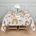thumbnail image 3 of Red Mushroom Rainbow White Pattern Square Tablecloth,Waterproof Square Table Cover,Wipeable Spillproof Washable Table Cover for Home Kitchen Party Decor 42"X42"(107x107cm), 3 of 6