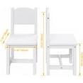 thumbnail image 3 of Toddler Wooden Chair Pair, Kids Furniture for Eating, Reading, Playing 2 Pack (White), 3 of 9