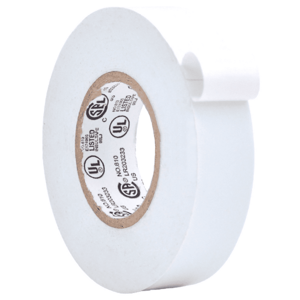 WOD Tape White Electrical Tape General Purpose 3/4 in. x 66 ft. High Temp