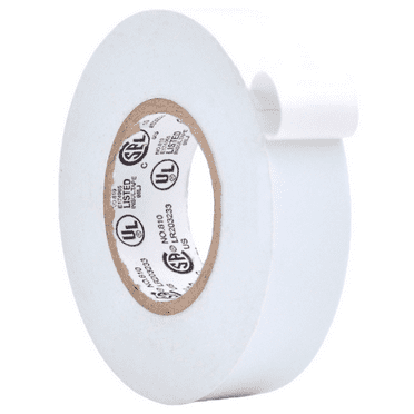 WOD Tape White Electrical Tape General Purpose 3/4 in. x 66 ft. High Temp