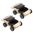 thumbnail image 1 of 2 Sets of Solar Car Assemble Toys Children DIY Solar Electric Car Toys Wooden Solar Car Toys, 1 of 4