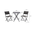 thumbnail image 4 of Klara 3pc folding bistro set-Dark Grey, 4 of 10