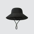 thumbnail image 4 of HNMKIU Unisex Adjustable Drawstring Bucket Hat for Outdoor Summer Activities Lightweight Breathable Sun Comfort Black,One Size, 4 of 4