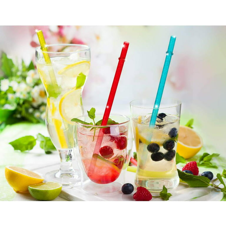 drinking straws,Clean Reusable Long Straw With Ring Pure Color Hard Straw