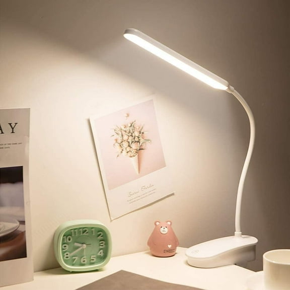LINLIN Clip Light Light Clip Desk Light LED Rechargeable 360 Eye-Friendly Work Study Desktop Study Machine Bookshelf Bedside Bedroom Easel Three-Stage Dimming Natural Light