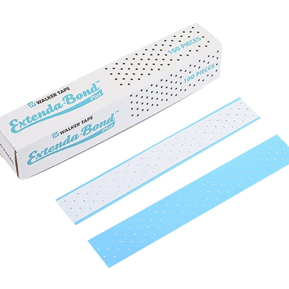 Extenda-Bond Tape Hair Tape | Strongest Hold with semi Dullness | Hair Toupee Extension Tape by Walker | 100PCs in Box 1.5" x 12" (100 pcs per Box)
