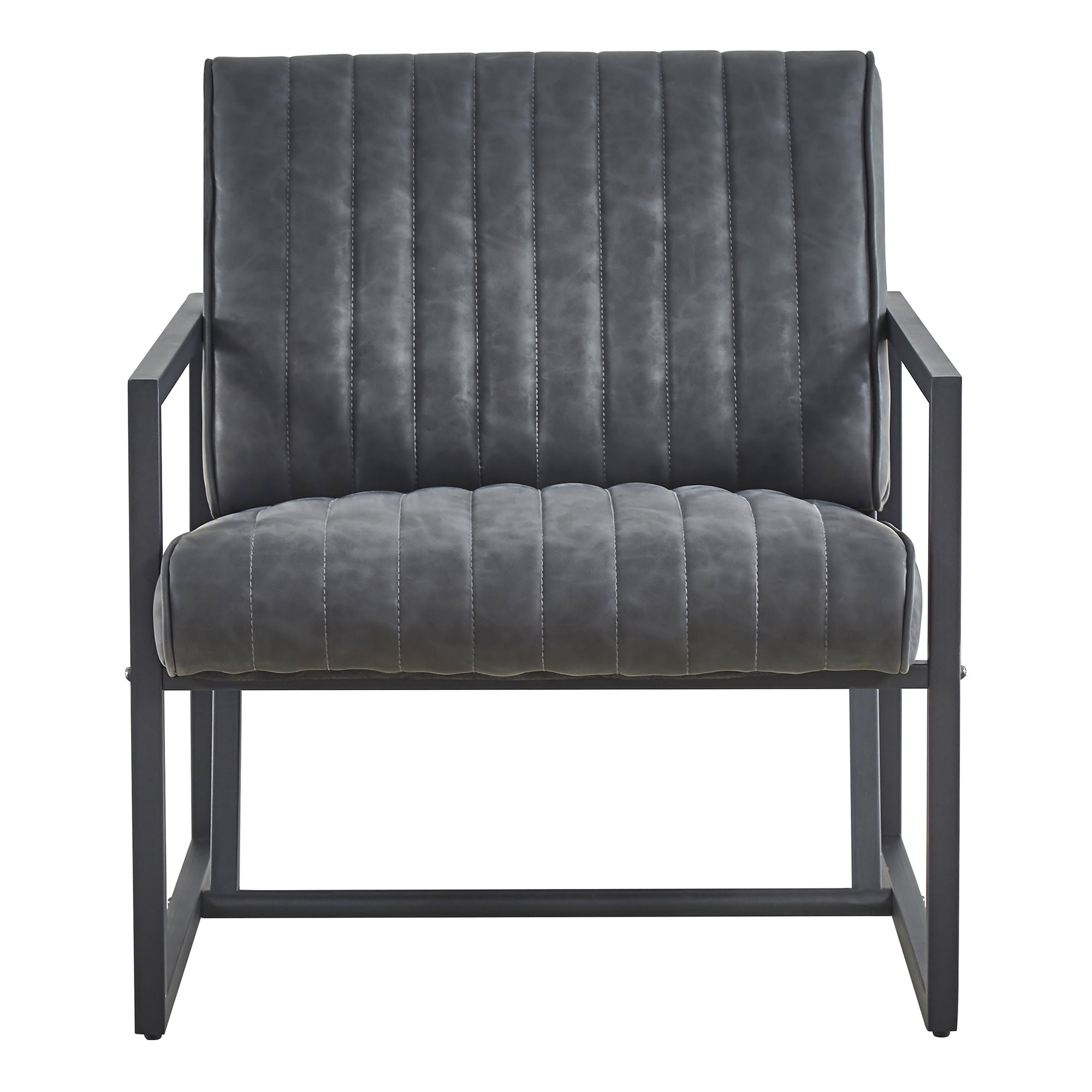 Kadyn Arm Chair, Single Sofa Chairs for Bedroom, Fabric Armchair for Living Room, Dark Grey