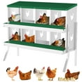 thumbnail image 1 of Gallineros para Aves Cajas Nido Metálicas - Caja Nido 8 Compartimentos Acero Galvanizado - Sistema de Recogida Automática - Color Verde con Soporte - Ideal para Gallinas Ponedoras - Fácil Limpieza, 1 of 7