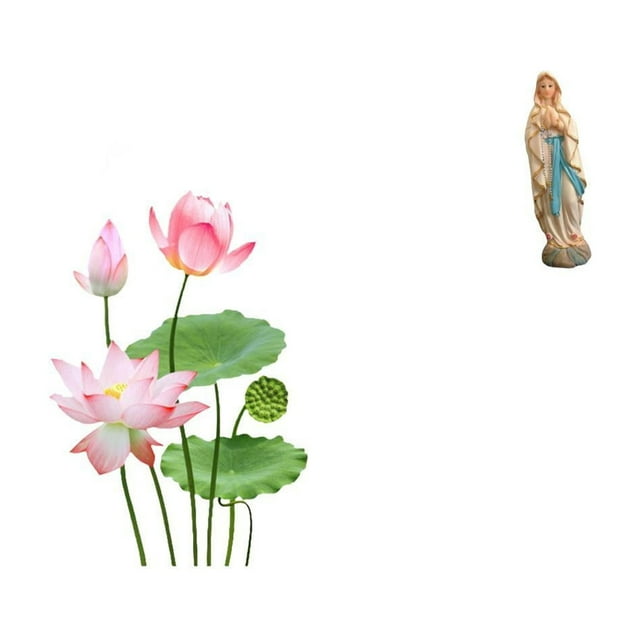 Pegatina De Pared De PVC Retro, Estatua De La Virgen María, Arte Decorativo De Pared, Decoración, Figura De Lady Luther, Escultura Bendita, Resina, Obra De Arte De Jesús Luther, Exhibición