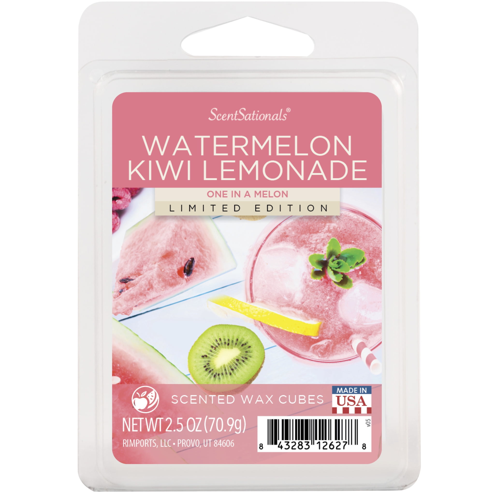 Watermelon Kiwi Lemonade Scented Wax Melts, ScentSationals, 2.5 Oz (1-Pack)