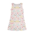 thumbnail image 4 of LTTVQM Girls Easter Dress 2026 Egg Rabbit Print Cute Sleeveless Sundresses Comfortable Round Neck Midi Dresses Trendy Church Dresses Pink 7-8 Years, 4 of 6