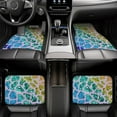 thumbnail image 7 of Pofeuu Rainbow Glitter Print Car Foot Mat Set of 4 Pieces - All-Weather Full Set Floor Mats for Cars Trucks SUVs, 7 of 7